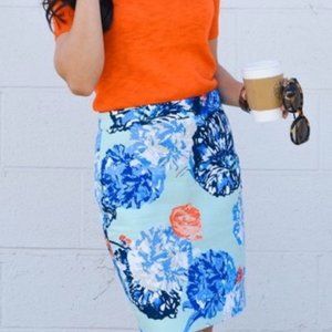JCrew Floral Pencil Skirt